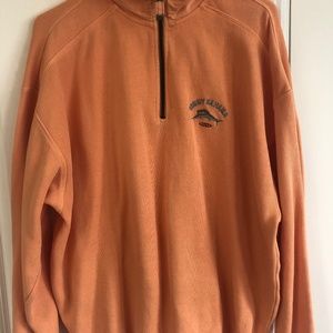 Tommy Bahama, Medium, soft orange, long sleeve, half zip knit men’s pullover
